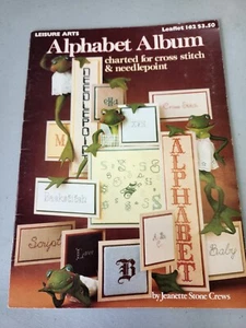 Leisure Arts "Alphabet Album" Cross Stitch & Needlepoint Patterns #162 (1979) - Picture 1 of 5