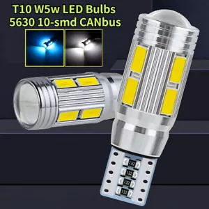 T10 Canbus LED 10 SMD 5630 Lámparas Sin Error BLANCO Xenón W5w Bombilla Lateral 12V - Imagen 1 de 9