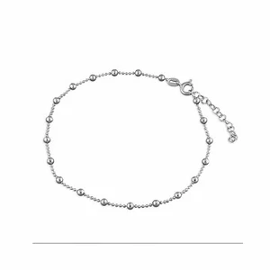 925 Sterling Silber schöne Perlenkette mit Perlen Fußkettchen Abverkauf - Bild 1 von 1