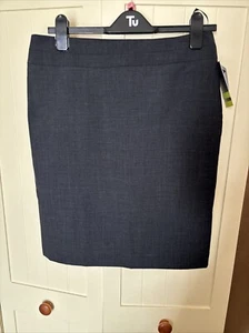 SKOPES Marie Ladies Charcoal Grey Wool Blend Lined Tailored Skirt Size 12 S NEW - Picture 1 of 13