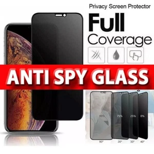 Privacy Anti-Spy Glass Screen Protector For iPhone 11 13 14 15 16 Pro Plus Max - Picture 1 of 8