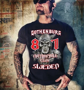 49 Hells Angels Sweden Warrior Gothenburg Support81 Black T-Shirt 2224 - Bild 1 von 2