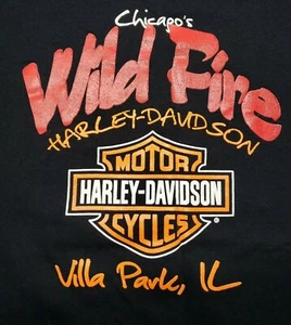 2010s Harley Davidson Chicago Wild Fire Villa Park, IL Herren L T-Shirt - Bild 1 von 10