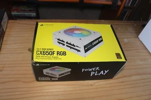 Alimentation Corsair CX650F RGB 650W Blanche - Modulaire - 80+ Bronze - Occasion - Afbeelding 1 van 23