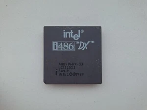 Intel A80486DX-33 SX810 SX729 SX419 486DX-33 Vintage CPU GOLD - Bild 1 von 18