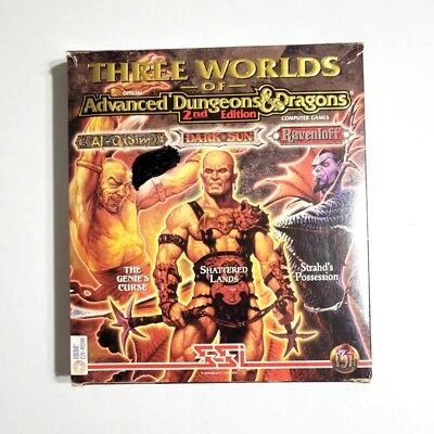 Three Worlds Of Advanced Dungeons Dragons 2nd Edition PC Game Big Box Set By SSI - Image 1 of 4