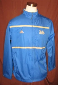 Giacca a vento UCLA Bruins da uomo foderata con zip intera, Adidas, poliestere, blu taglia L, usata in ottime condizioni - Foto 1 di 6