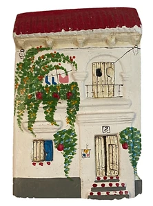 De colección Arte Popular Hecho a Mano Arcilla Yeso Cerámica Portugal Casa Colgante Pared Setubol - Imagen 1 de 5