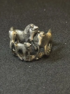 Sterling Silver Wild Stallion Horse Ring - Size 5.5 - Picture 1 of 4