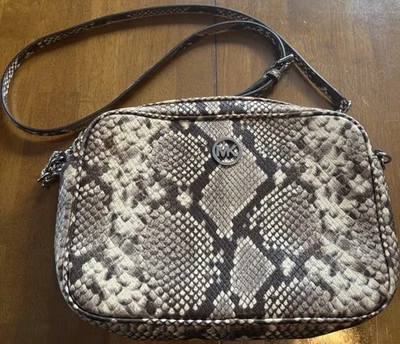 Michael Kors Medium Python Snakeskin Embossed Shoulder Bag/ Crossbody Purse - Image 1 of 4