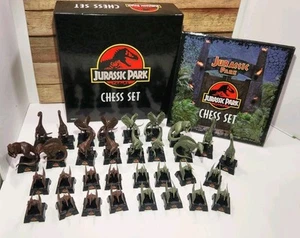 JURASSIC PARK THE NOBLE COLLECTION CHESS SET DINOSAUR FIGURES 32 pieces No Instr - Picture 1 of 21