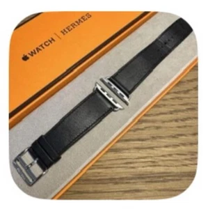 Hermes Apple Watchband 45/44/42 mm Leather Band - Photo 1 sur 1