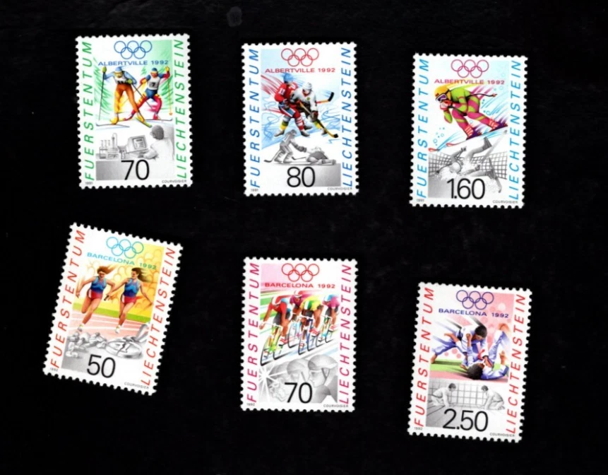 Liechtenstein sc#973-8 (1991-2) Completo MNH Foto 1 de 1