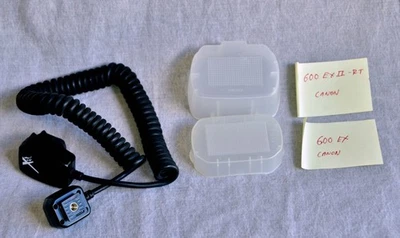 Canon flash diffusers and sync cord - Image 1 of 3