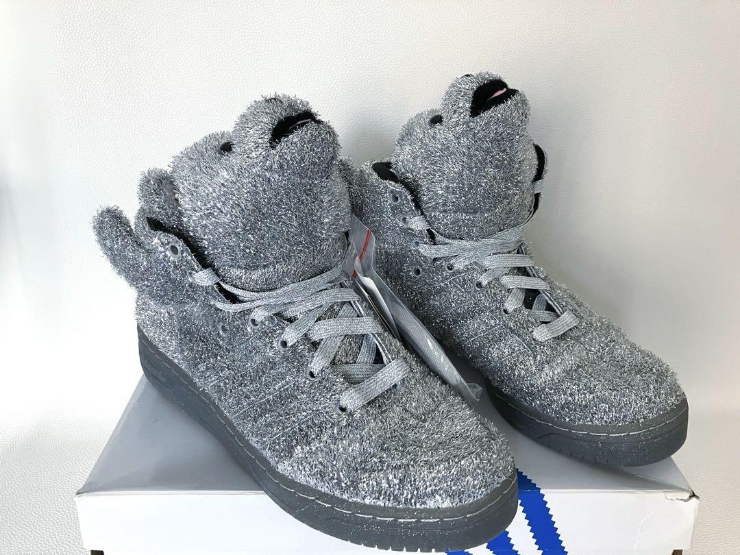 希少！♦️テディベア♦️adidas JEREMY SCOTT スニーカー シルバー adidas Jeremy Scott Bear Tinsel | eBay