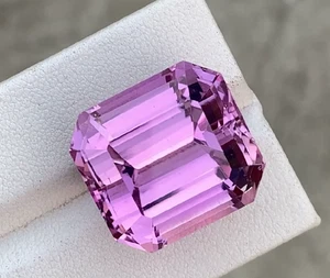 VVS 42,39 ct natürlicher rosa Kunzit Edelstein Smaragdschliff aus Afghanistan - Bild 1 von 4