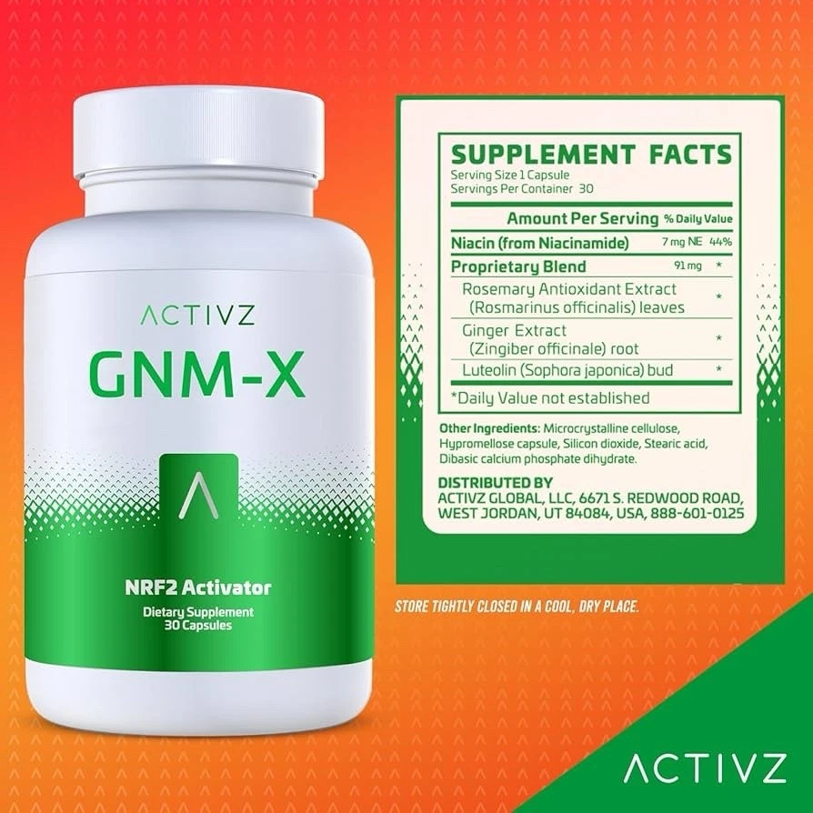 Ativador ACTIVZ GNM-X NRF2 - 30 cápsulas suplemento dietético ATIVO - Imagem 1 de 1