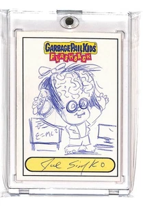 2010 Topps Garbage Pail Kids Flashbacks Series 1 Joe Simko Sketch - Picture 1 of 2