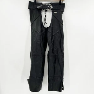 Harley Davidson Leder Motorrad Chaps Hergestellt in den USA Biker Damen klein - Bild 1 von 3