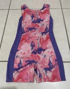 More Than Magic rosa/lila Pinselstrich Druck Leopard Gymnastik Mädchen Gr. M 7/8 - Bild 1 von 5