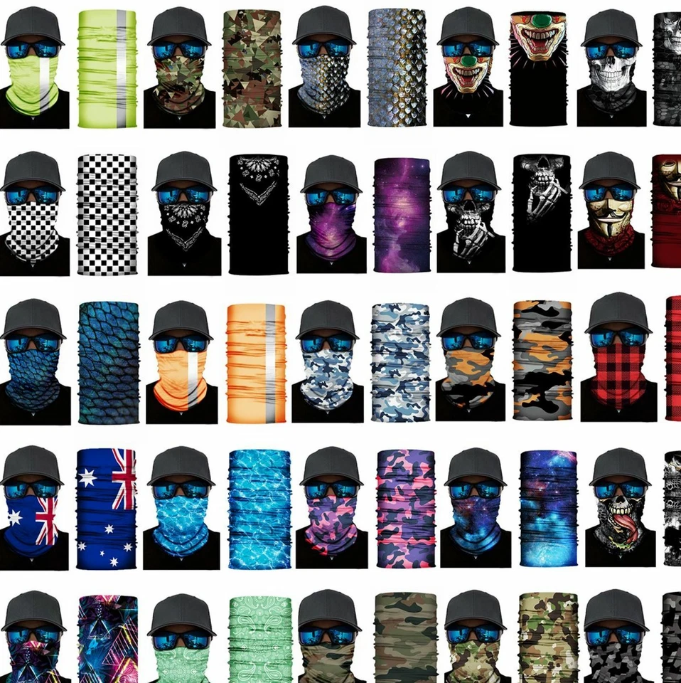 BANDANA DURAG: Face Shield Mask Fishing Headwear Biker Neck Gaiter Tube Scarf - image 1 of 1