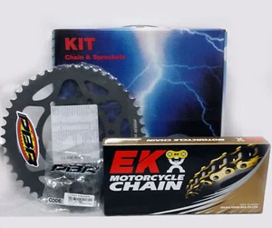 KIT CATENA CORONA PIGNONE TRASM. PBR / EK PASSO 520 PER YAMAHA YZF R6 2008 > - Imagen 1 de 4
