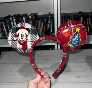 Disney Parks World Spirit Jersey Christmas Holiday Sweater Mickey Ears Headband - Picture 1 of 3