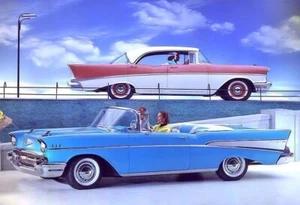 ADVERTISING LOT 11 PRINTS 1957 CHEVROLET 5x7 REPRINT  PAPER GLOSSY PHOTO - Picture 1 of 11