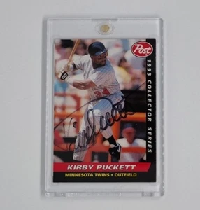 Kirby Puckett Auto 1993 Post Collector Series Minnesota Twins HOF - COA - Picture 1 of 4