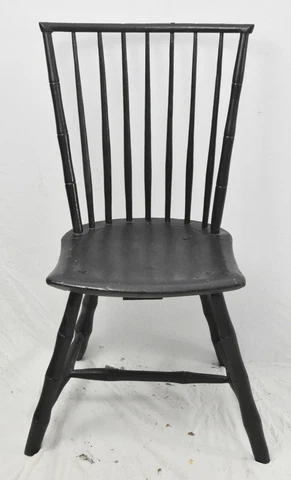 Artisan Benchmade Birdcage Style Black Windsor Chair Cover