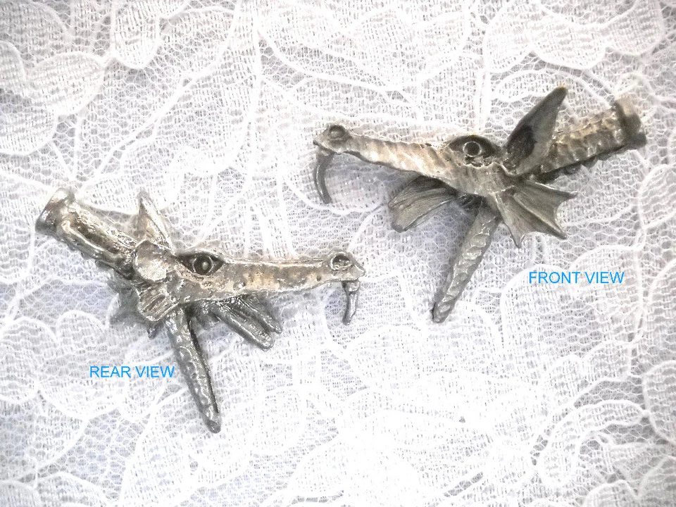 COLLAR AD COLGANTE 3D CABEZA DE DRAGÓN RUGIENTE VINTAGE PELTRE SALVAJE EE. UU. Foto 1 de 1