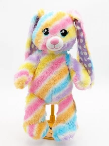 Build A Bear Easter Bunny Rabbit 17" Plush Rainbow Pink Blue Yellow BABW - Picture 1 of 6