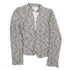 H&M Womens Blazer Jacket Grey Crazy Pattern S