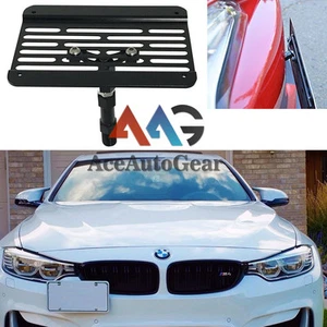 For BMW 2 3 4 5 Series Z4 Front Bumper Tow Hook License Plate Relocator Bracket - Picture 1 of 9