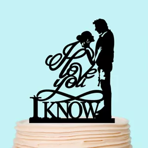 I Love You I Know Wedding Cake Topper Party Engaged Bride and Groom Decoration - Picture 1 of 5