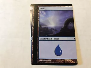 Miscut Island / Island German Misprint MTG GENUINE EDH Commander Magic #4 - Picture 1 of 2