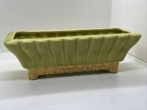 MCM Stanford Ware Sebring Art Pottery Chartreuse Gold Green Planter Retro - Picture 1 of 8