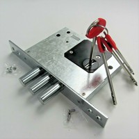 Mortise High Security Deadbolt Lever Lock 3 Bolts Wooden/Metal Door, Safe 4 Keys