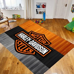 Harley Rug, Motorcycle Rug, Area Rug, For Living Room, Fan Rug, Cool Rug - Picture 1 of 9