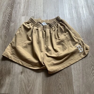 Brooklyn Dodgers 短裤女式大号弹力热裤 MLB 米色睡衣 — 第 1/4 张图片