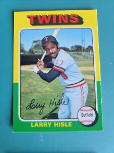 1975 Topps glossy proof Larry Hisle Minnesota Twins, blank back, test card?