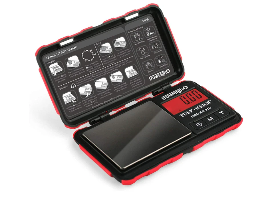 Mini Bascula Digital Tuff-weigh 1000 Gx 0.1 G Negro / Rojo - Imagen 1 de 4