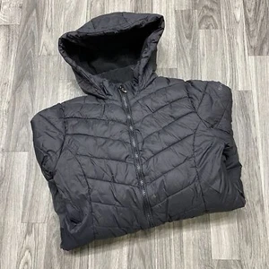 SPYDER Full Zip Up Black Hooded Quilted Puffer Jacket Boy's Size Large - Picture 1 of 9