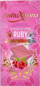 3 X RUBY CHOCOLATE ANTIU XIXONA FRAMBUESA RASPBERRY CACAO RUBY 100 g x 3 = 300 g - Picture 1 of 5