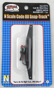 Macchina interruttore remoto sinistro scala N codice 80 nichel argento snap-track - Atlas 2715 - Foto 1 di 2