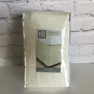 HD Designs Tailored Cotton Sateen Bedskirt Full Size Eggnog Beige 15" Drop New - Picture 1 of 7