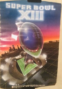 Original Super Bowl XIII Poster Pittsburgh Steelers Vs Dallas Cowboys 1979 - Picture 1 of 1