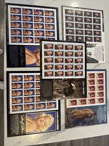 2002 USPS Postage 37c Stamp Sheet Legends of Hollywood 5 Sets - Picture 1 of 6