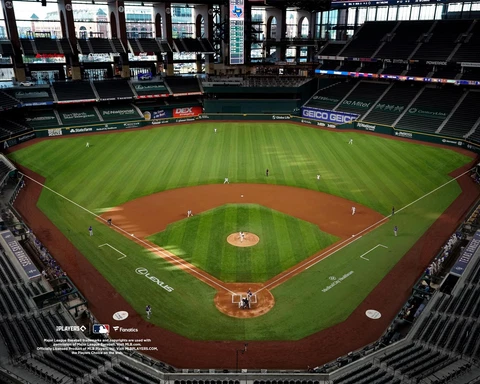 Globe Life Field Texas Rangers Unsigned General View Photograph Cover