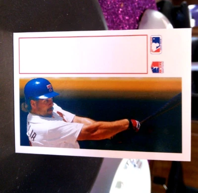 1991 UPPER DECK ERROR NO STATS NO # NO HOLO BACK PROOF PETE INCAVIGLIA - Image 1 of 3